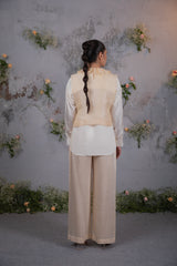 Swan Bloom – Elegant White Floral Co-ord Set for Festive Wear - Set of 2