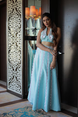 Baby Scallops – Organza Party Wear Modern Lehenga Dress