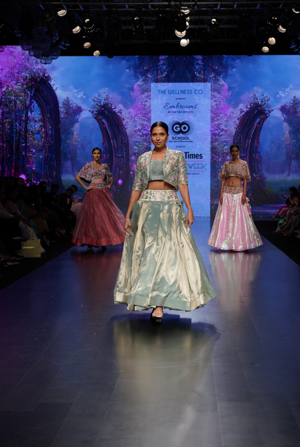 Aqua Dreamlight – Ready to Wear Floral Lehenga
