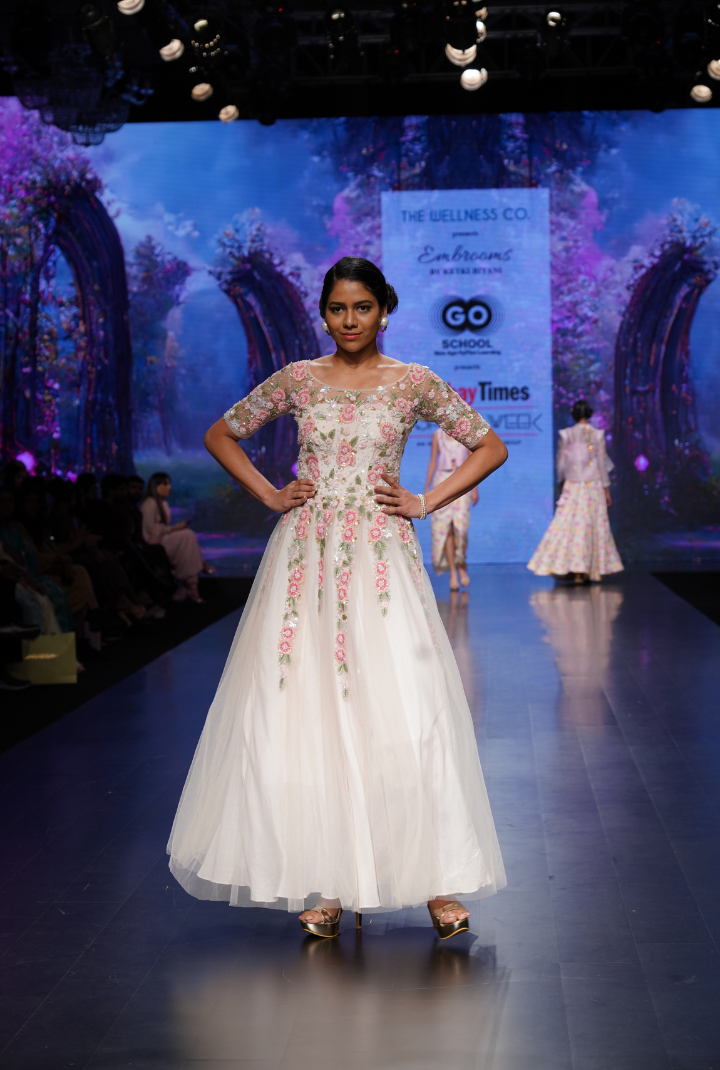 Blush Gardenia – Pastel Floral Organza Gown