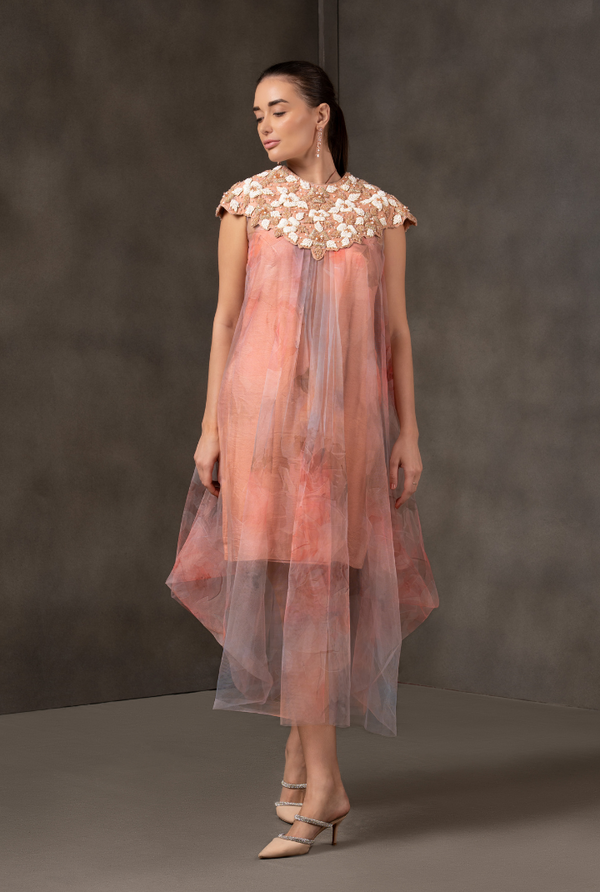 Fairy Petal – Watercolor Fairycore Midi Dress for Women