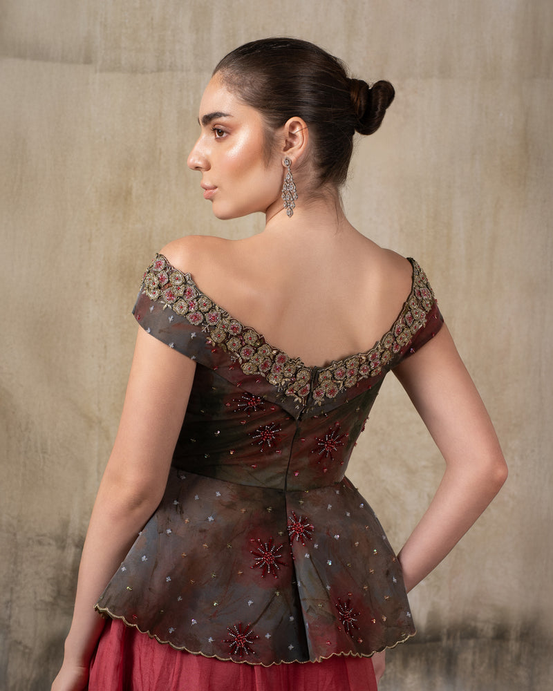 Twilight Bloom – Ombre Indo Western Fairy Skirt Set