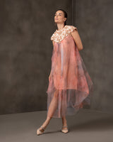 Fairy Petal – Watercolor Fairycore Midi Dress for Women