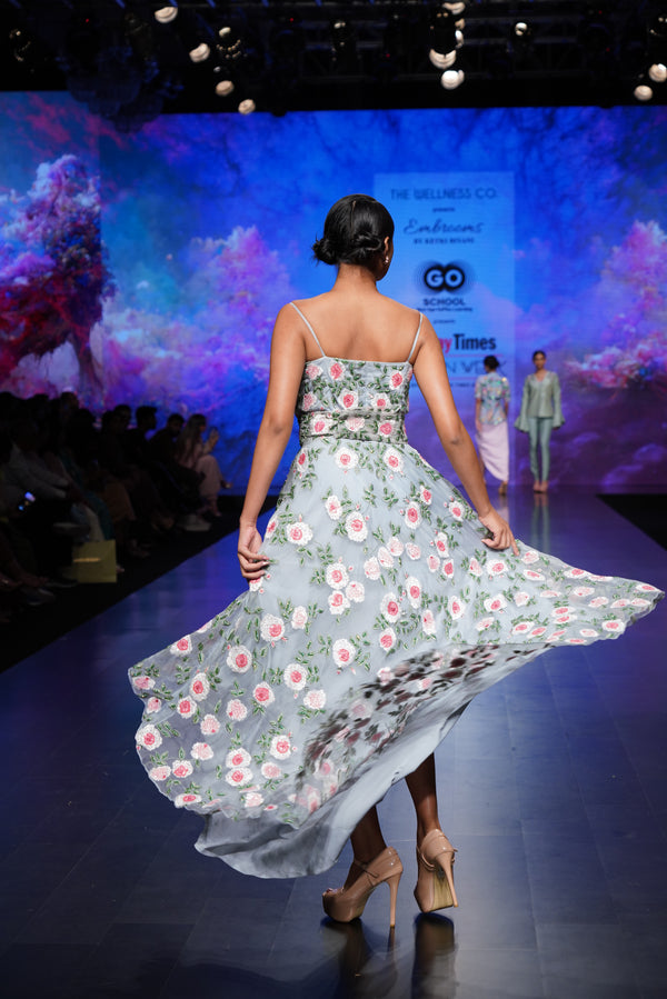 Rose Mist – Embroidered Party Gown India