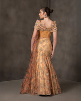 Sunlit Bloom – Floral Embroidered Reception Lehenga