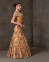 Sunlit Bloom – Floral Embroidered Reception Lehenga