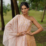 Nena Off Shoulder Indo Western Gown