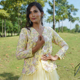 Sunshine Hued Indo Western Luxury Pret Gown – Yellow Festive Dress