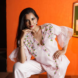 Rosita Shine – Blush Pret Designer Co-ord Set with Ruffles & Embroidery